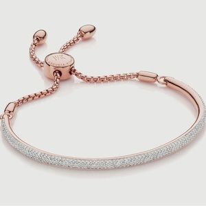 MONICA VINADER Fiji Diamond Bar Bracelet- 18ct Rose Gold Vermeil & Diamond